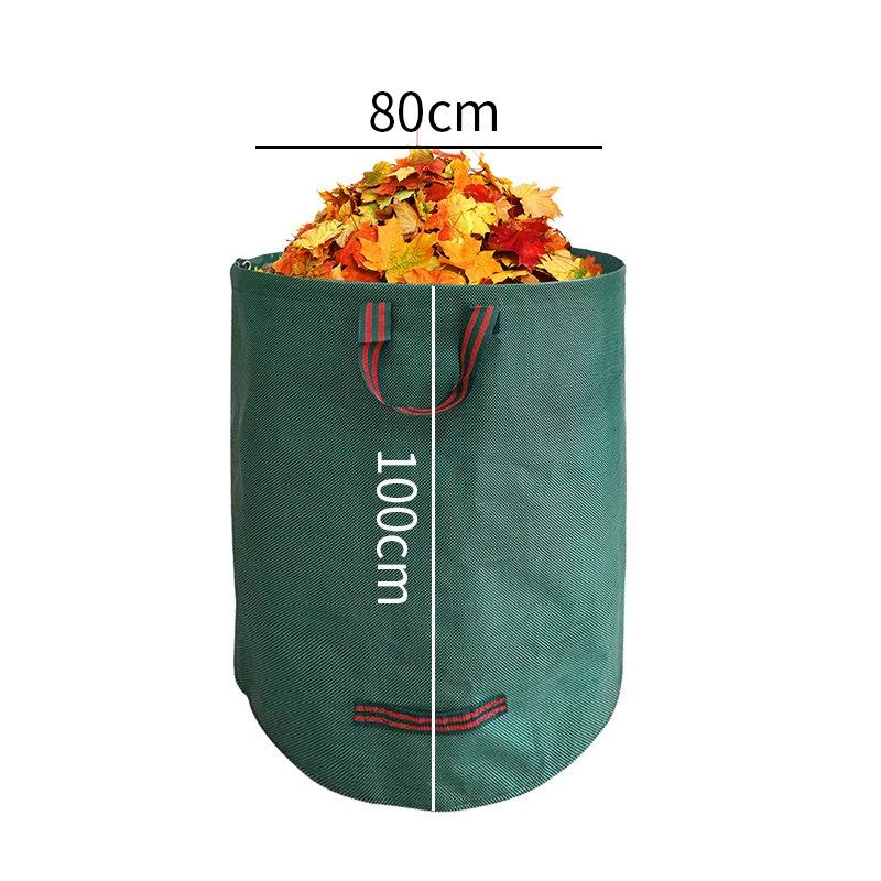 1pcs Garden Leaf Bag Large Capacity Yard Leaf & Branch Storage Bag Debris Organizer Trash Bin for Outdoor Gardening 80x100cm 80x100cm