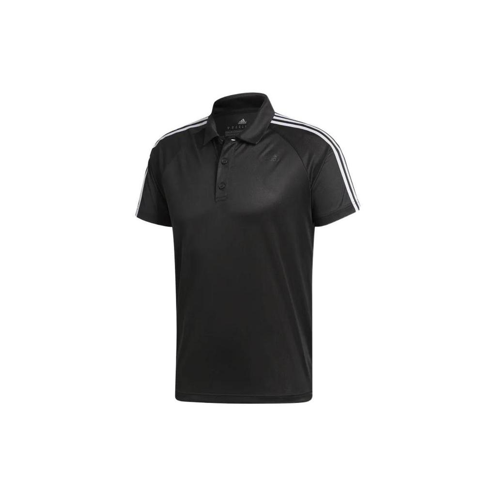 Adidas Polo Shirts Men's Black Polo Collar Moderate Straight Fit BK2601