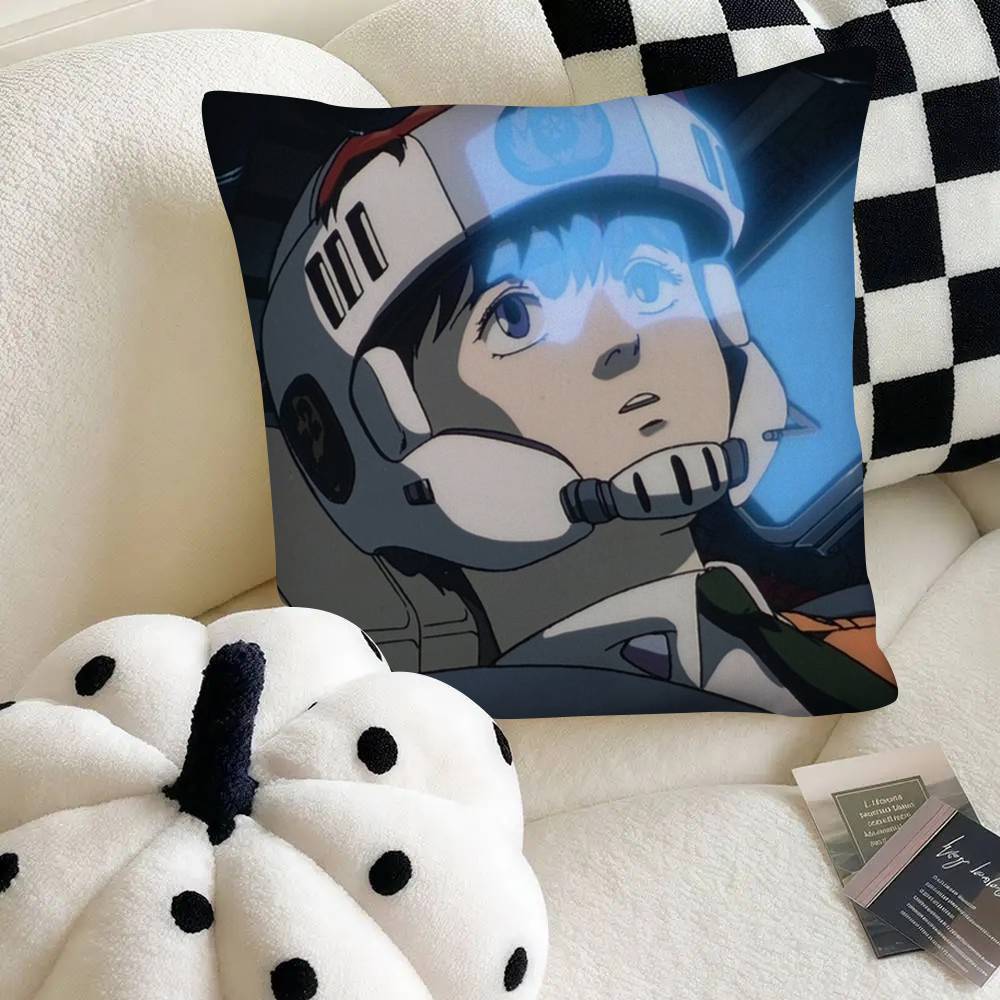 Classic Anime Patlabor The Mobile Police Pillow Case Fashion Square Pillowcase Bedroom Sofa Room Ins Decoration Leisure