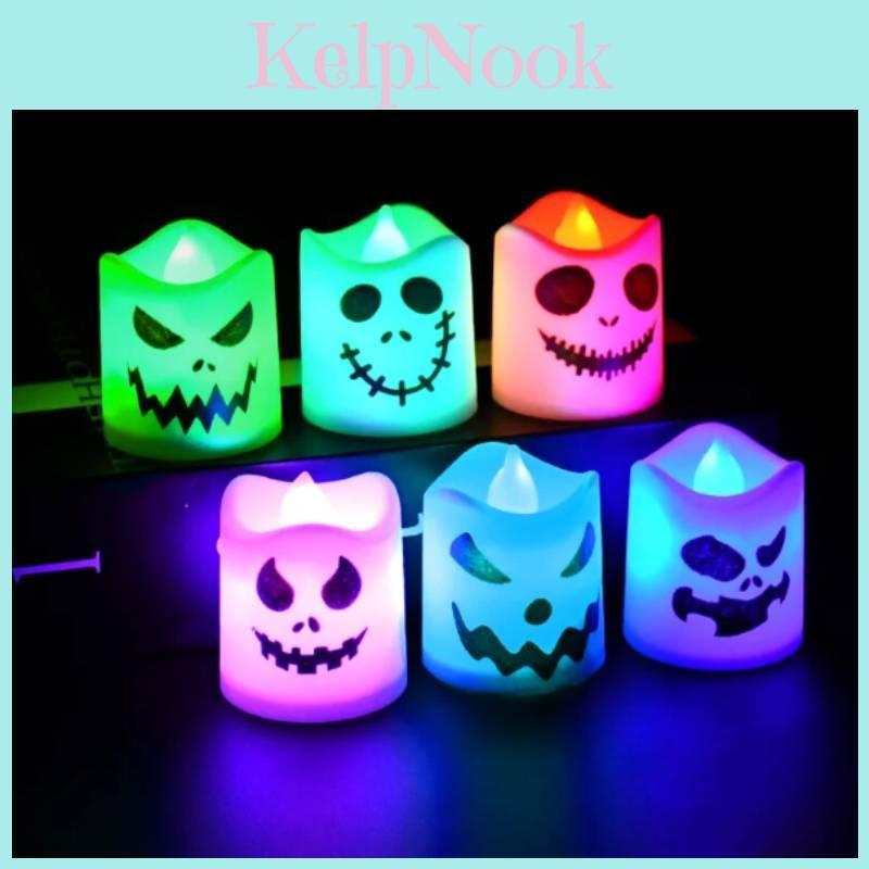 Multicolor Ghost Led Candle Lamp For Halloween Party Decorations And Atmosphere
