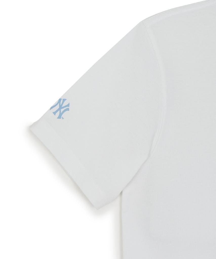 Emelbi Basic Lace Mega Logo Oversized Short Sleeve T-Shirt Ny (White)