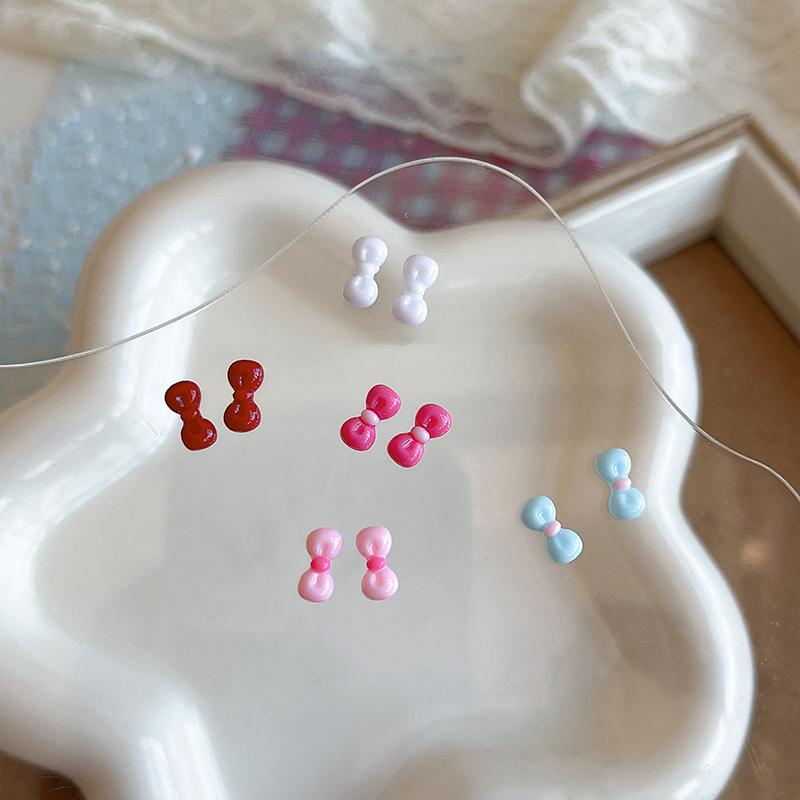 10Pcs 3D Bowknot Nail Art Charms Colorful Resin Jewelry Women Nail Decoration Bow Nail  Manicure Salon Diy Gift