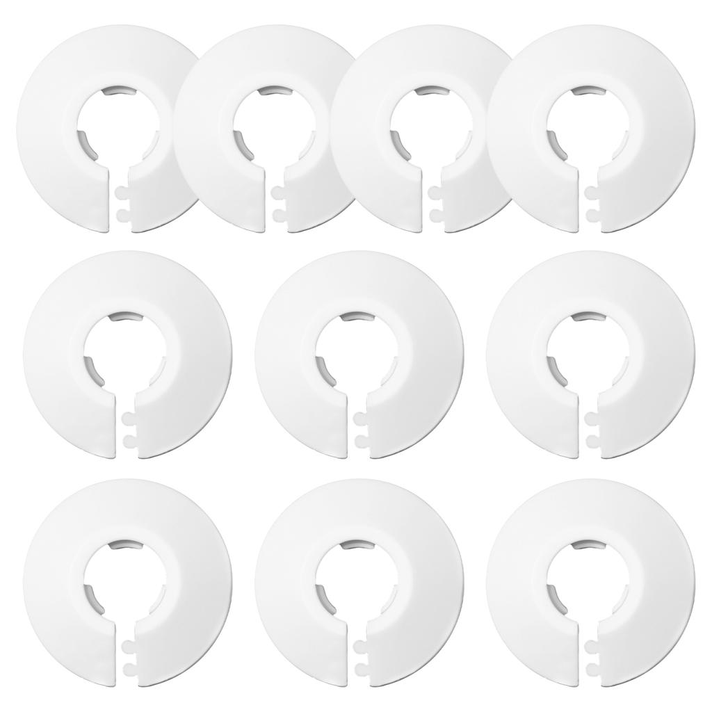 10Pcs Radiator Pipe Cover, White Plastic Pipe Covers Sleeve, Tidy Decoration for 17 Mm Diameter Pipe, White Radiator Pipe Covers