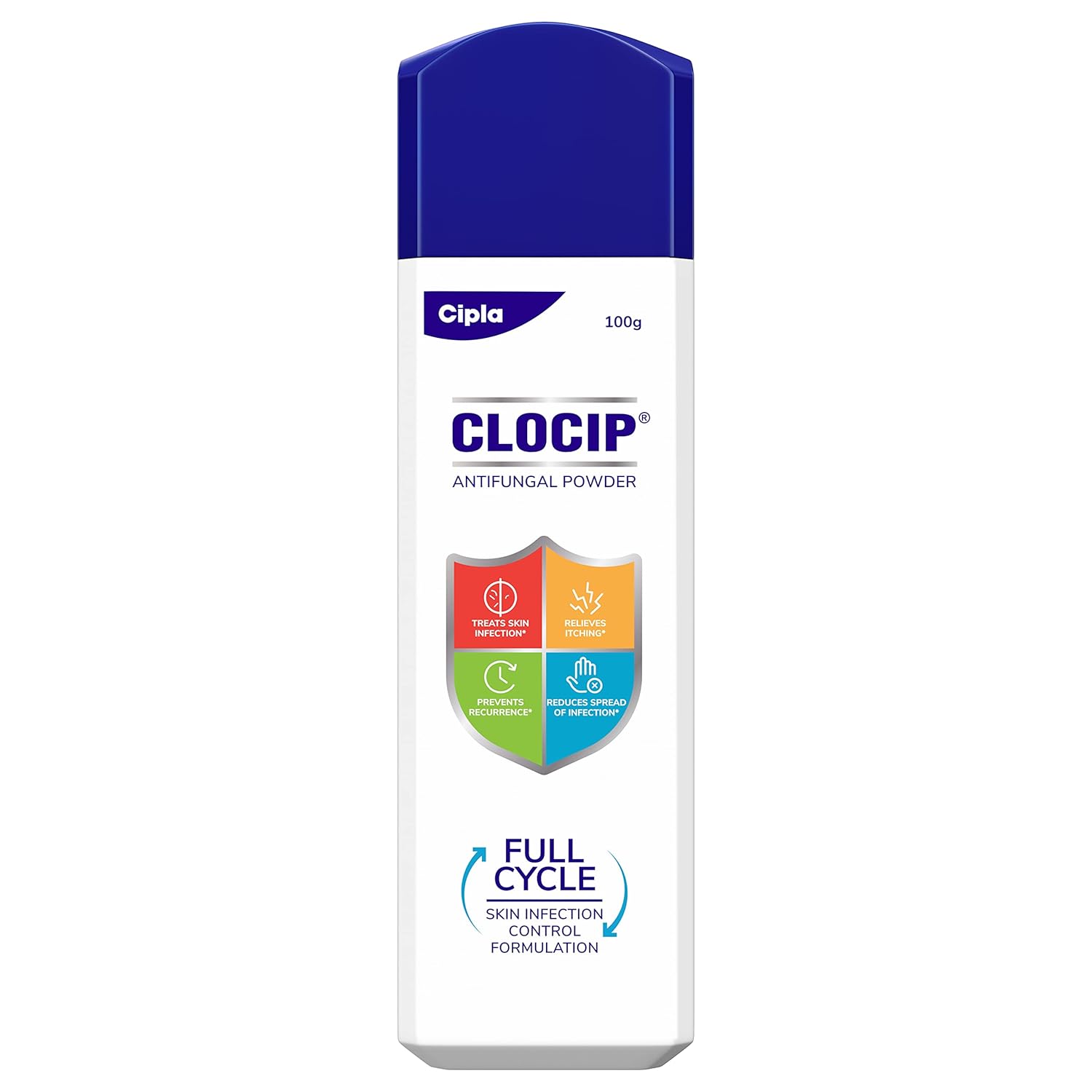 

Cipla Clocip Antifungal Powder 100gm Pack of 3 Relieves Itching Comforts Skin Care Routine