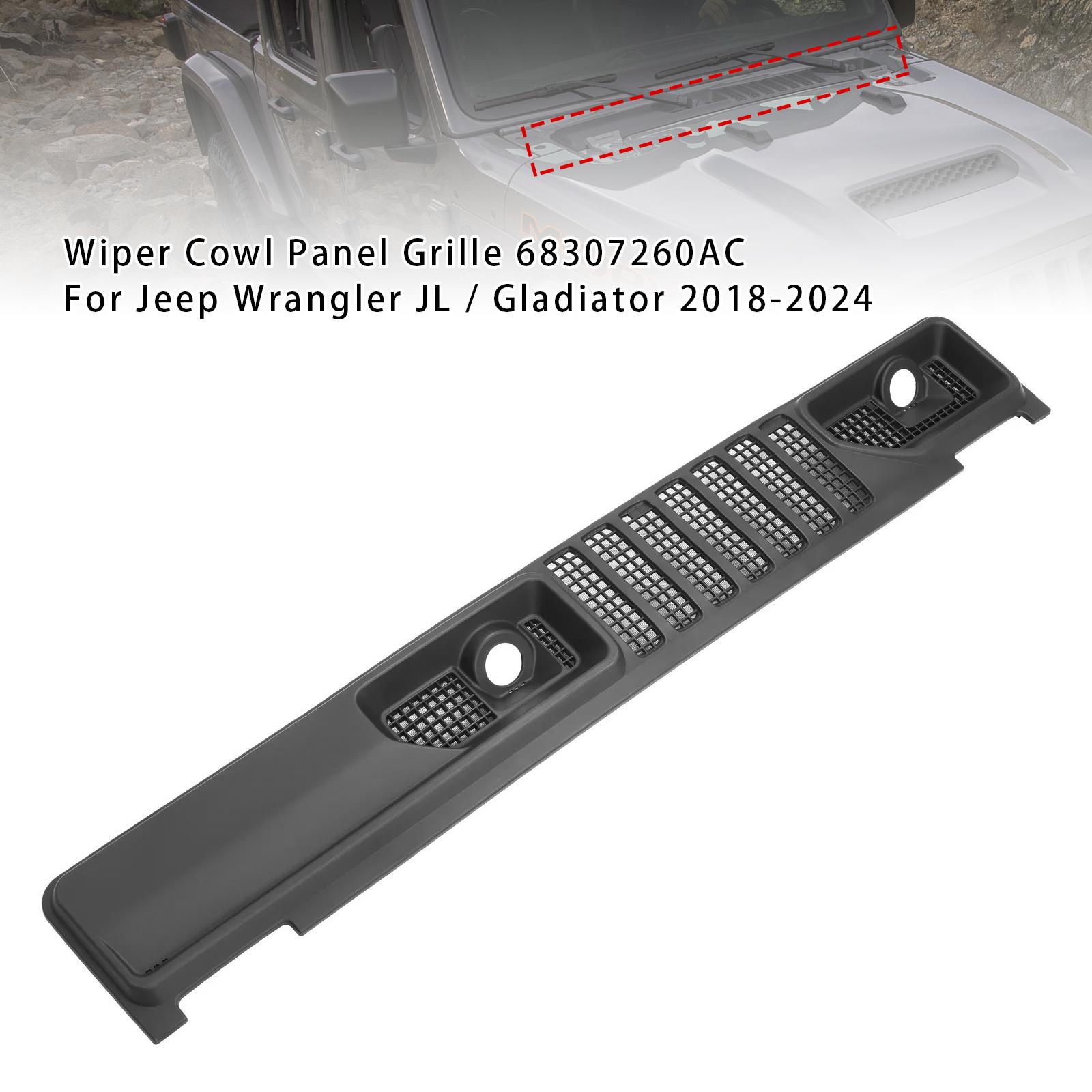 

Wiper Cowl Panel Grille 68307260AC For Jeep Wrangler JL / Gladiator 2018-2024