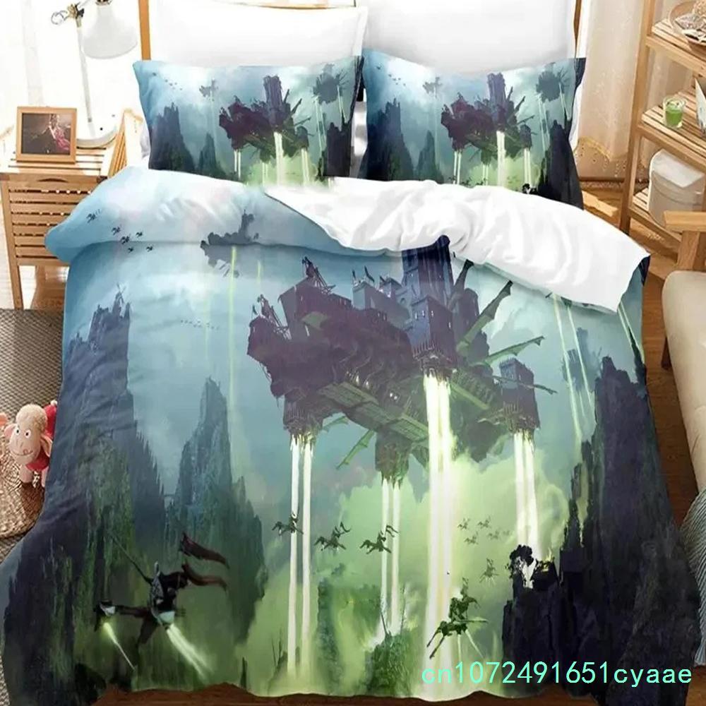 Set Letto Castello Incantato Fantascienza Ragazzi Ragazze Misura Singola Queen Copripiumino Federa Letto Ragazzi Adulti Tessile per la Casa