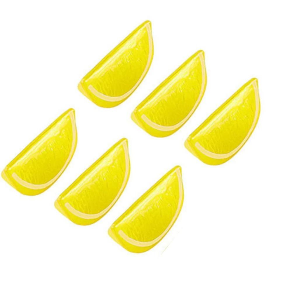 6 Artificial Lemon Slices Blocks Props Simulation Fake Fruit Realistic Model Party Home Kitchen Restaurant Christmas Decoration
