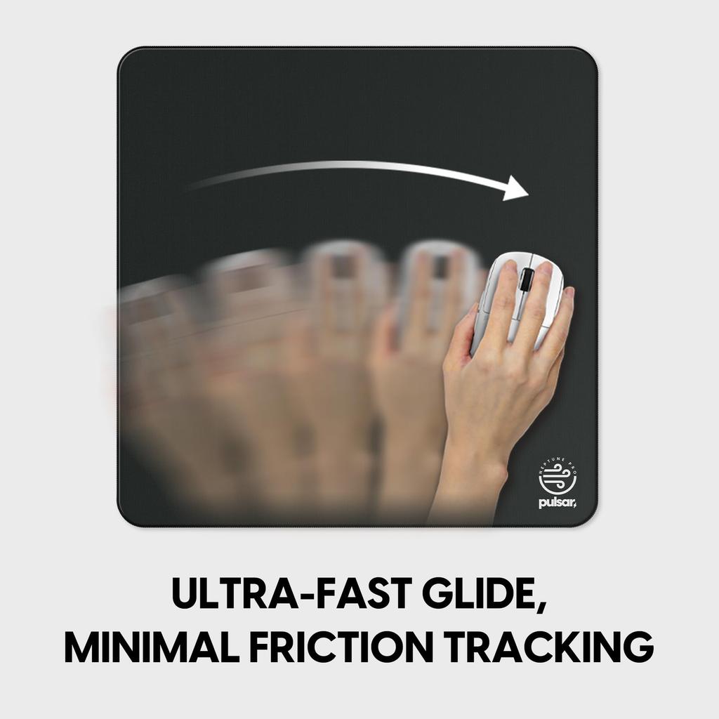 Pulsar Gaming Gears eSports Gaming Mouse XLSQ eS Neptune Pro 50cm x 50cm x 4mm Jet Pad, Size, Soft, (XLSQ, Black)