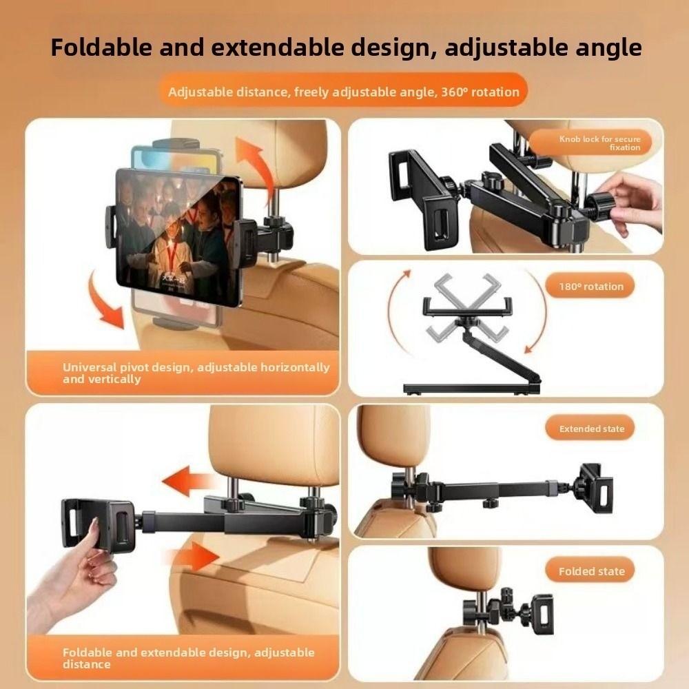 Adjustable Backseat Phone Stand Rotating Stand Telescopic Tablet Bracket  Kids Road Trip