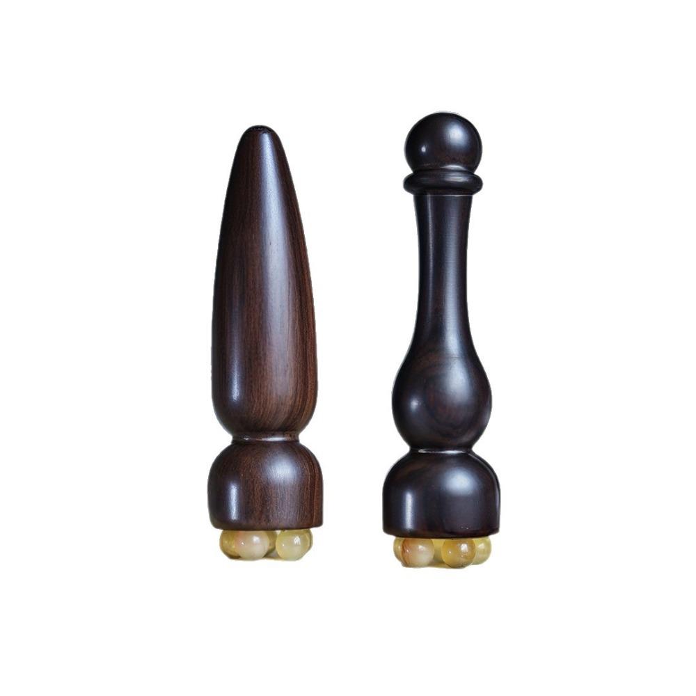 Sandalwood Eye Face Massager Wooden Roller Compact Handheld Skin Tool Neck Body Acupressure Lymphatic Drainage Facial Skin Care
