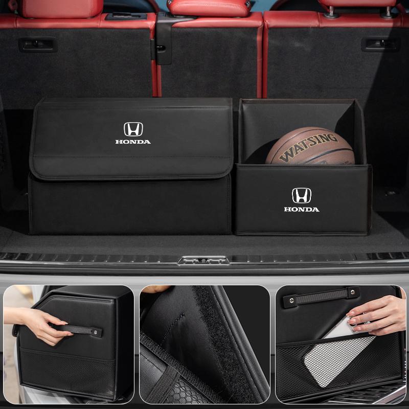 Car Trunk Storage Box Leather Tool Organizer Case Accessories For Honda Civic Fit Accord Odyssey City Pilot Jazz CRV HRV