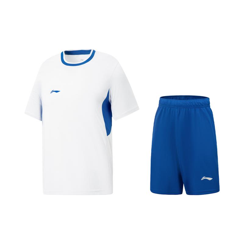Li Ning Серия Футбольная Дышащая Быстросохнущая Профессиональная Игровая Футболка Мужская футболка Бело-Кристально-Синяя YATW019-2 S