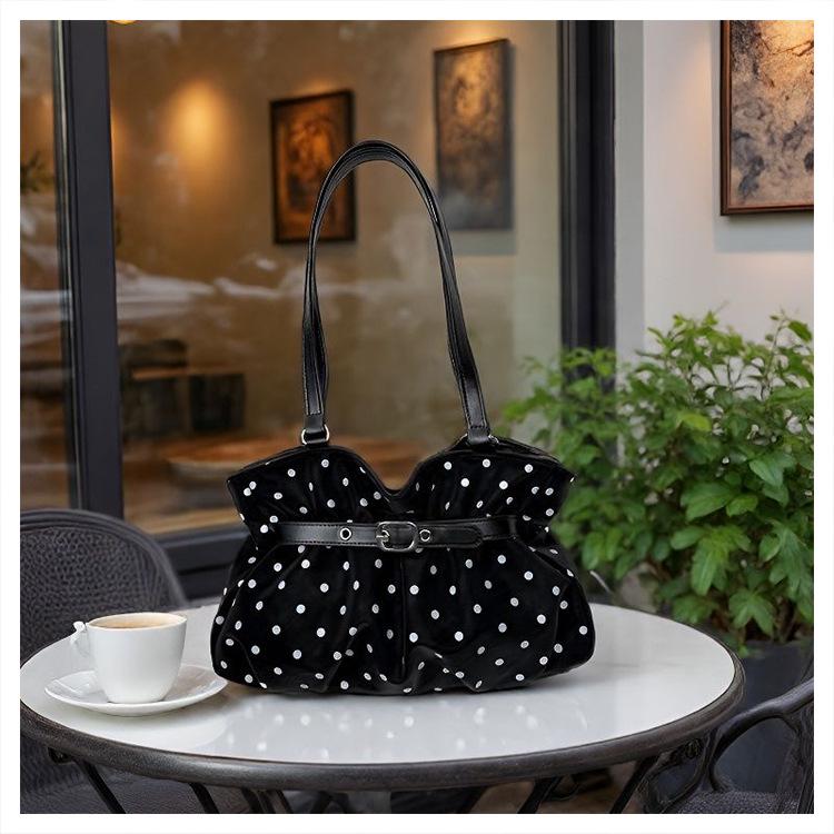 Chic Polka Dot Large Capacity Handbag & Shoulder Bag