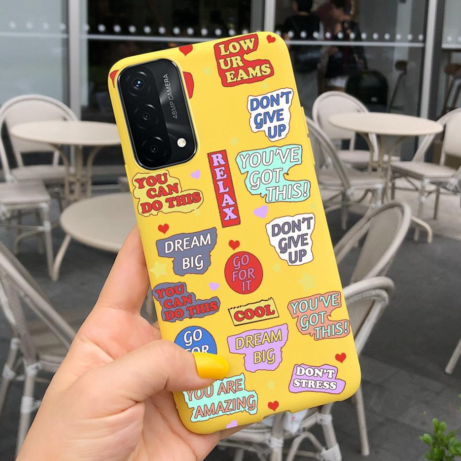For Oppo A74 4G Case CHP2219 New Fashion Soft Silicone Phone Back Cover For Oppo A74 5G OppoA74 A 74 Cases Fundas Cartoon Bumper
