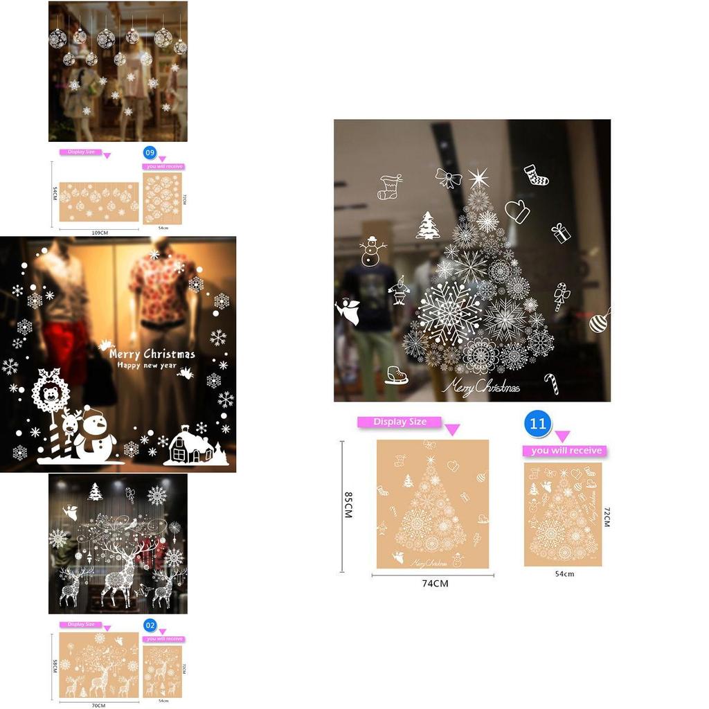 Charming Christmas Window Stickers With Whimsical Santa Art For Festive Decor In Every Space