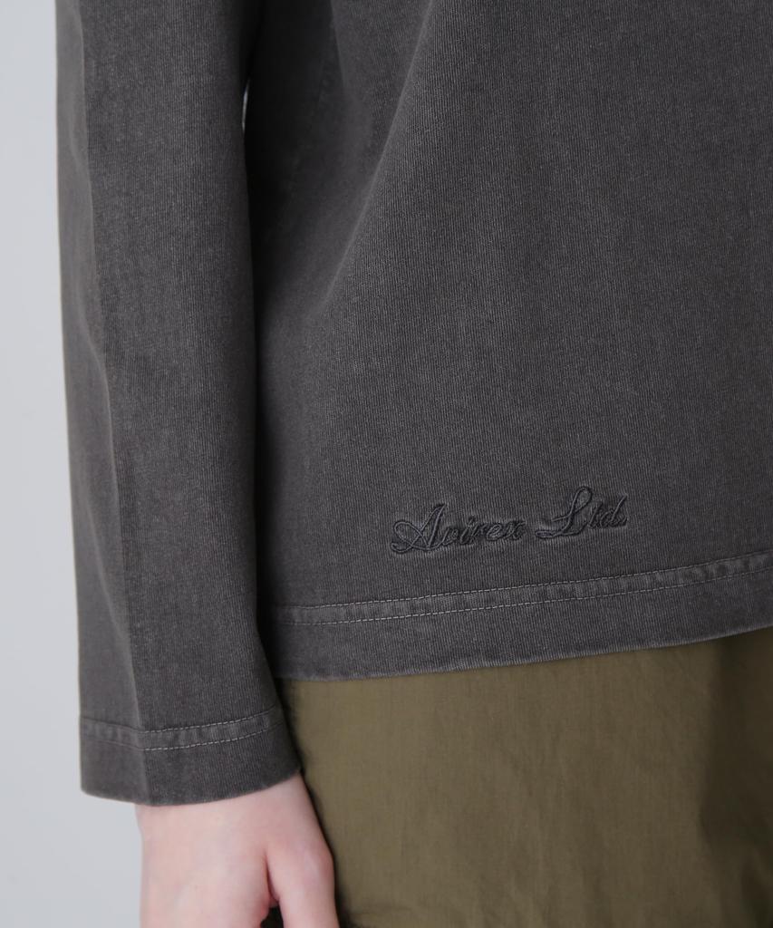 AVIREX L/S FADE WASH MA-1 POCKET women's S 410 charcoal 783-4230605