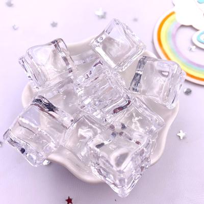 5PCS Resin Clear 3D Large Ice Cubes Flatback Scrapbooks Foots Figurines DIY Home Party Decor Accessoires Miniatures Crafts