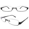 K-eines Stylish Under-Rim Square Metal Eyeglass Frames with UV and Blue Light Protection (Black)