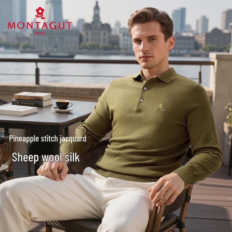 MONTAGUT Herr Ullblandning Polotröja