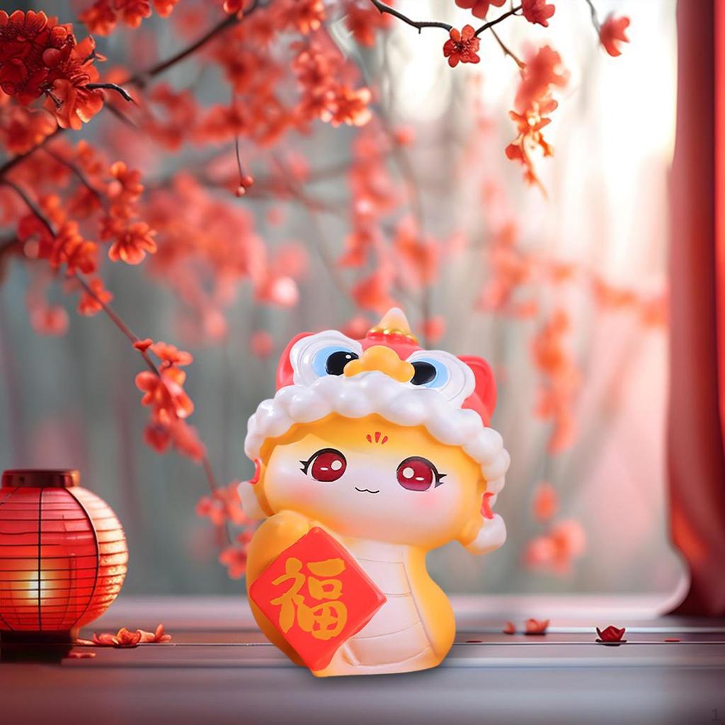 Chinesisches Jahr Schlange Figur Monddeko Niedliches Kunstwerk Cartoon Geschenk des