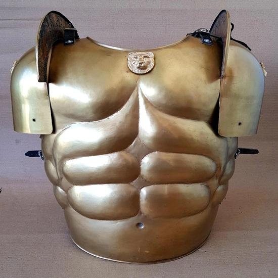 Roman Muscle Jacket Medieval Front and Back Jacket Spartan Shoulder Set Wearable Jacket Armor for LARP, Cosplay Best Gift