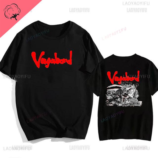 Japanisches Vintage Anime Vagabond Grafik T-Shirt Mann Frau Harajuku Schlage heftig Streetwear T-Shirt Baumwolle Cartoon Kurzarm