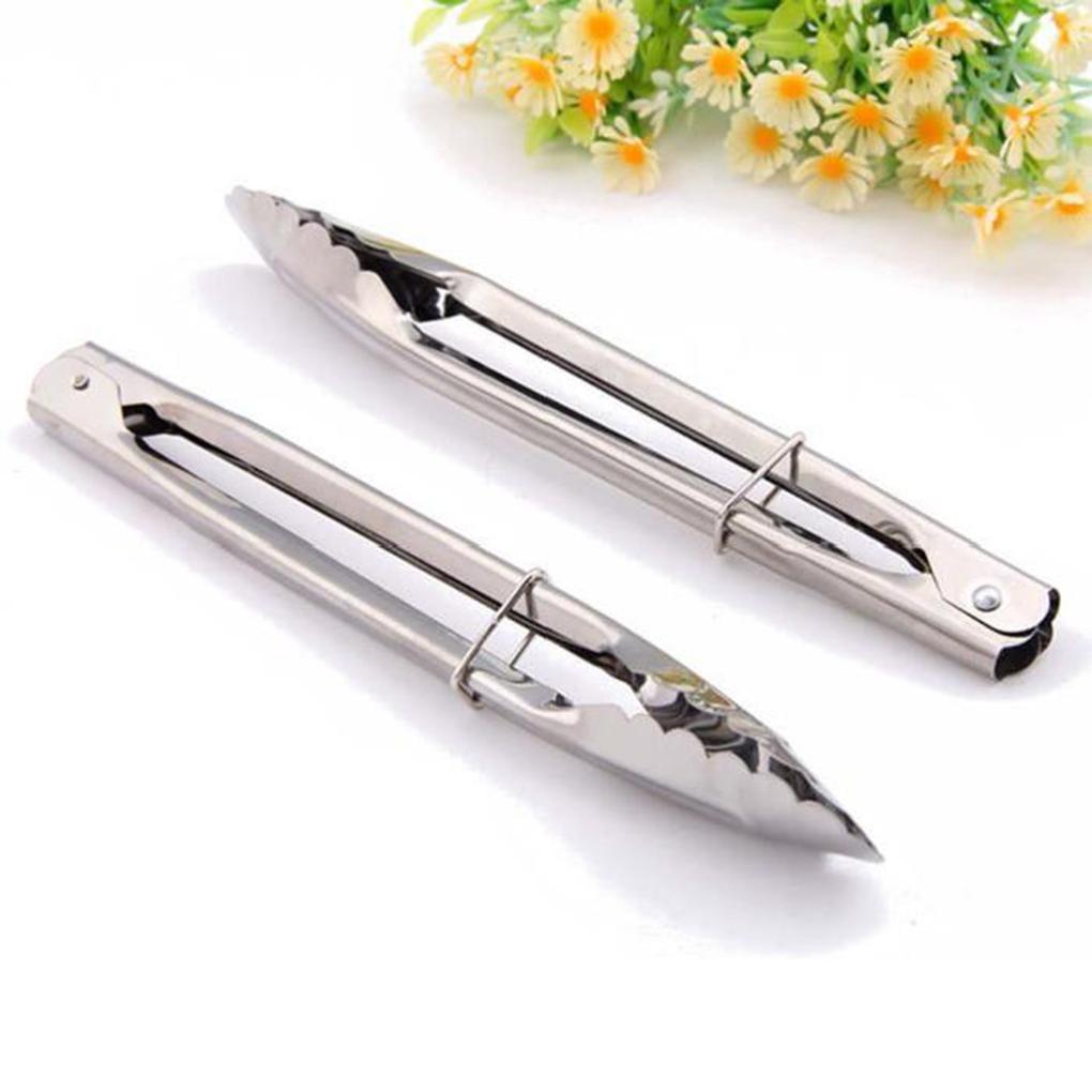 Stainless Steel Barbecue Locking Tongs Washable Serving Clip Wear-resistant Lightweight Rustproof Pliers BBQ Grill Baking