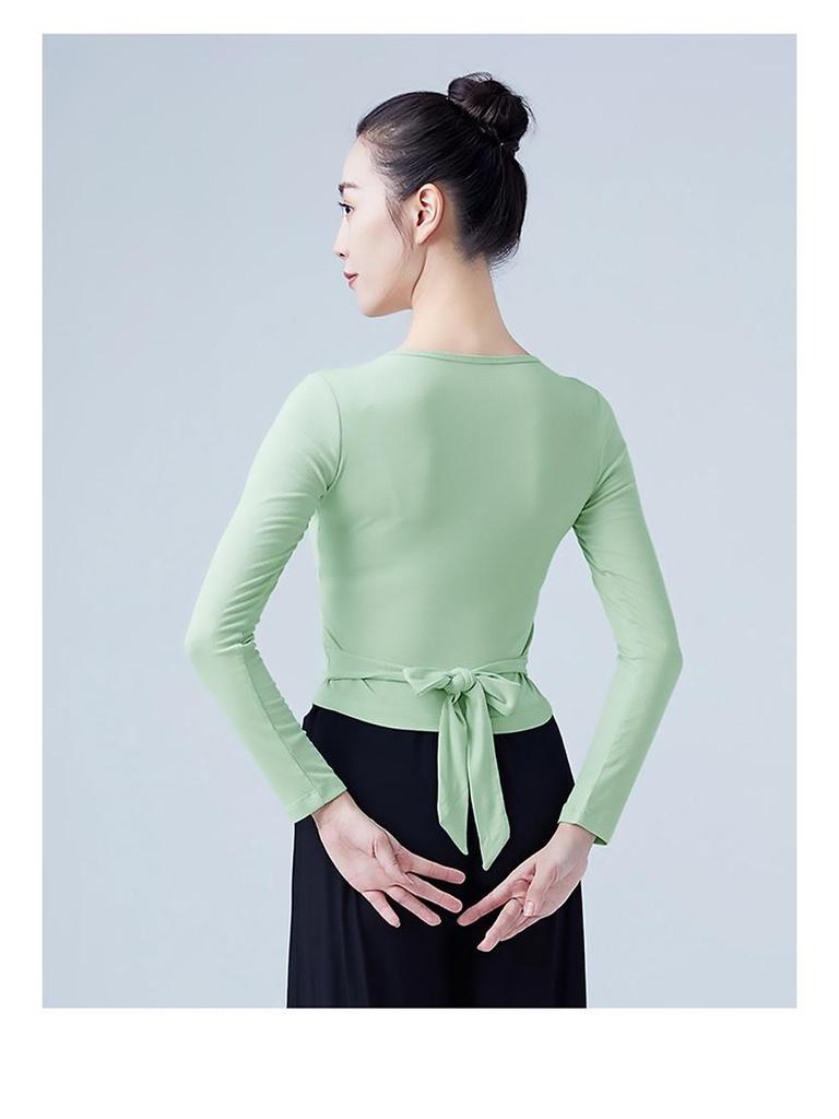 Eleganter Strick-Crossover-Cardigan für Erwachsene, Ballettkleid für den Herbst - Klassischer chinesischer Tanzstil