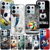 Football Sport Soccer Case for Xiaomi Redmi Note 10 8 8T 9 10S 11S 11 7 12 12S 11E 13 Pro Plus Soft TPU Black Phone Cover