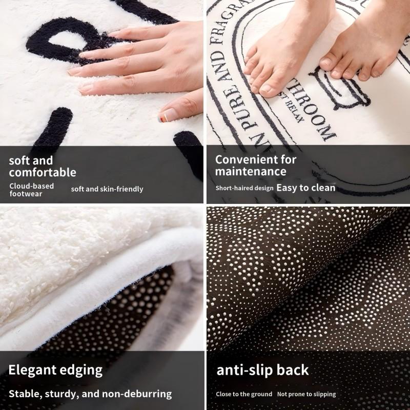 Shower Rugs Bathroom Foot Mats Bathroom Mats Foot Rugs Bedside Rugs Imitation Cashmere Hydrophobicity  Manageability
