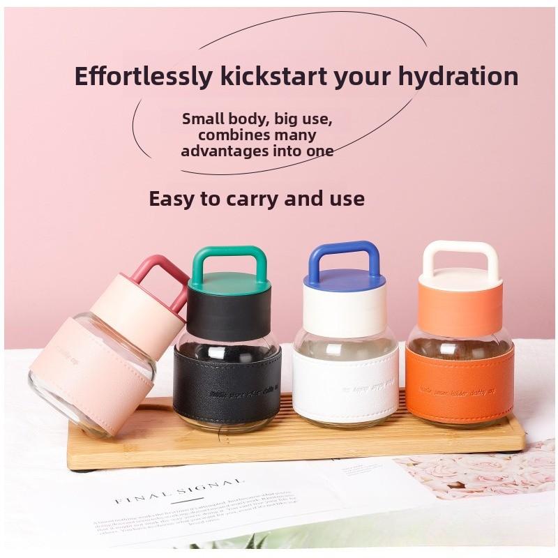 Mini Kubek na Wodę Przenośny Szklany Wysoka Wartość Estetyczna Celebryta Internetowa Biuro Kubek do Kawy Mleka Prezent Przenośny Zdrowie