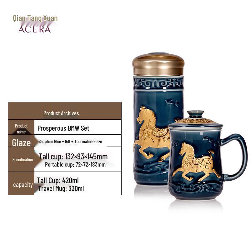 

HW Living Porcelain Prosperous Horse Water Cup Set