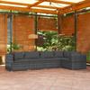 Day and Night - Day and Night 5-piece Garden Furniture Set and Gray Synthetic Rattan Cushions