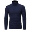 Autumn Winter Men's High Neck T-shirt Slim Fit High Elastic Long Sleeve Men's Clothing Casual Breathable Pullover Bottoming Shirt