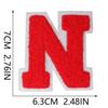 7Cm White Background Red Character Embroidery Cloth Sticker English Letters Towel Embroidery Patch Sticker Computer Embroidery Chapter Boy Heat Transf