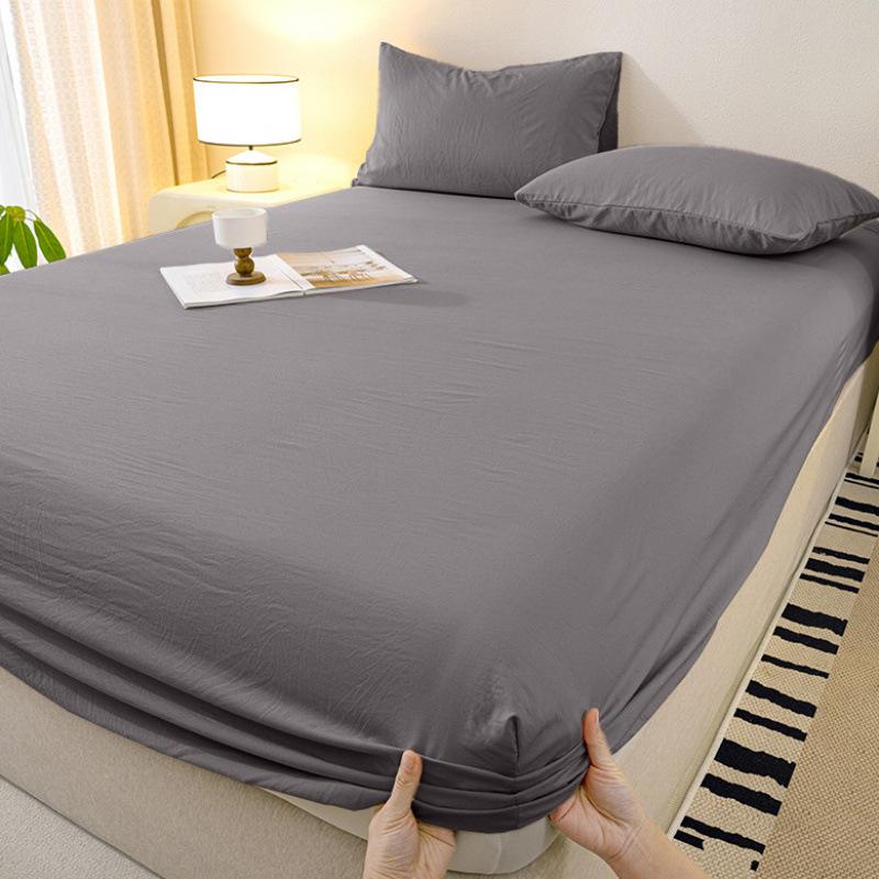 3PCS/1 Set Bedding Set 1 Sheet+2 Pillowcase Mattress Cover Protector Adjustable Bed Fitted Sheet Cover With Elastic Band