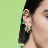Swarovski Millenia Clip-On Gold Plated Earrings Green Women Earrings 5598358