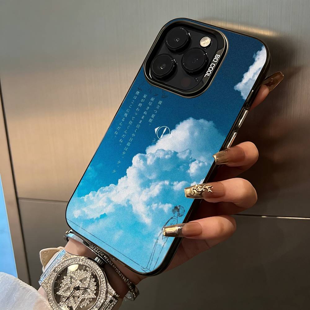 M-MUSIC -Y-YORUSHIKA'S ART Phone Case For iPhone 17,16,15,14,13,12,11 Plus Pro Max Colored Silver Phone Case