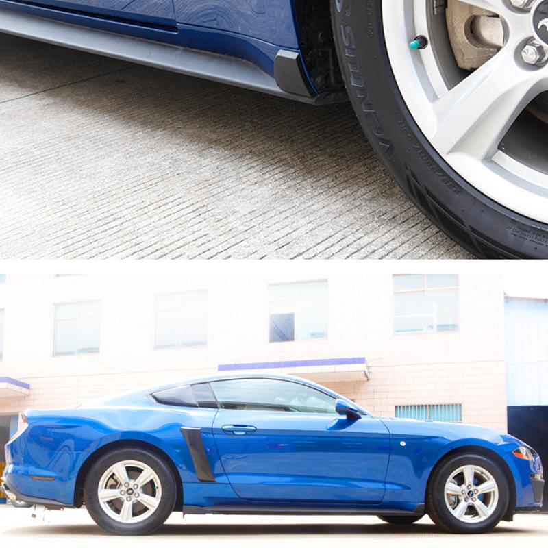 Ford Mustang 2015-2022 Side Skirt Kit: Shelby-Style Winglets for Anti-Scratch Protection