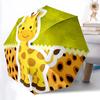 1pc Giraffe Print Folding Umbrella, Durable, Suitable for Outdoor Activities or Rain, Suitable for Commuting Yy251027127