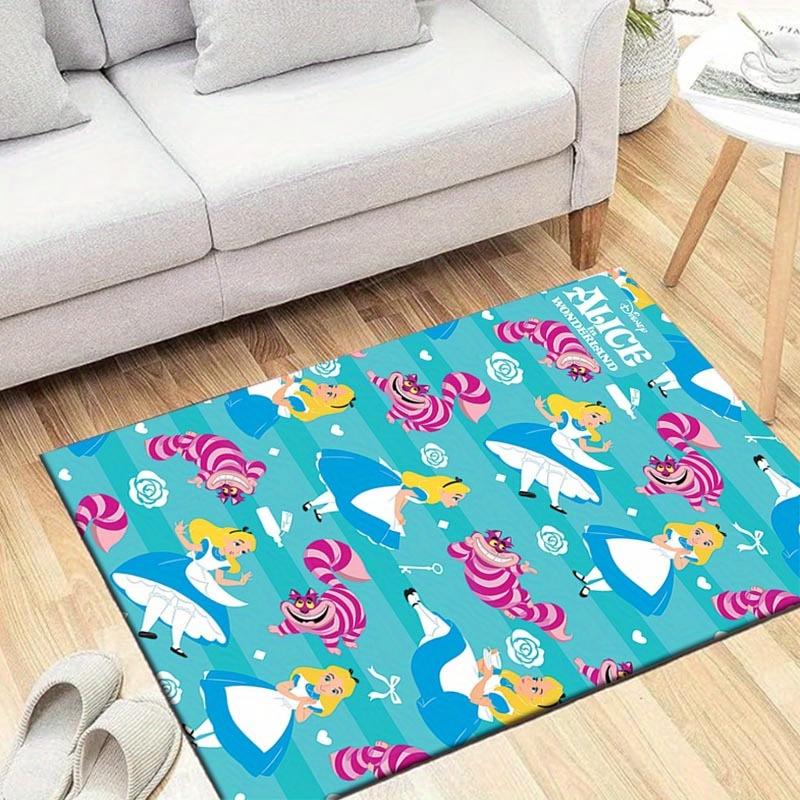 

1pc Alice in Wonderland Pattern Area Rug Soft Flannel Floor Mat for Living Room,Office,Bedroom and Carpet,Sofa Coffee Table Floor Mat 60cm by 90cm
