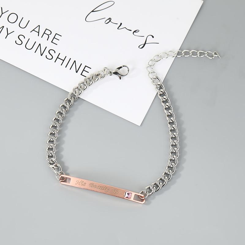 

Rose Gold Crown Couple Bracelet - Trendy, Fashionable, and Simple with Diamonds