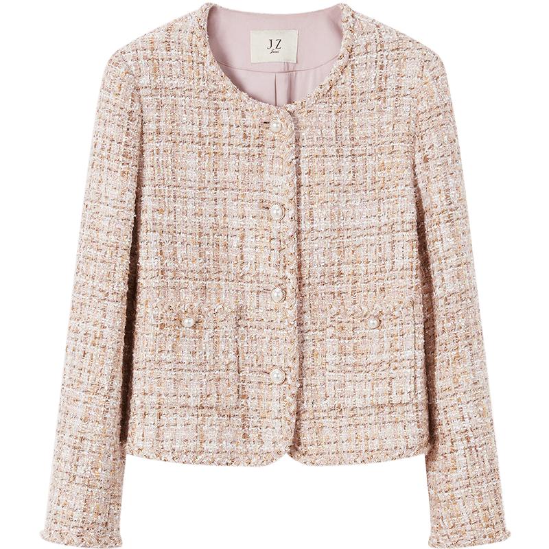 JUZUI Women's Elegant Tweed Short Jacket