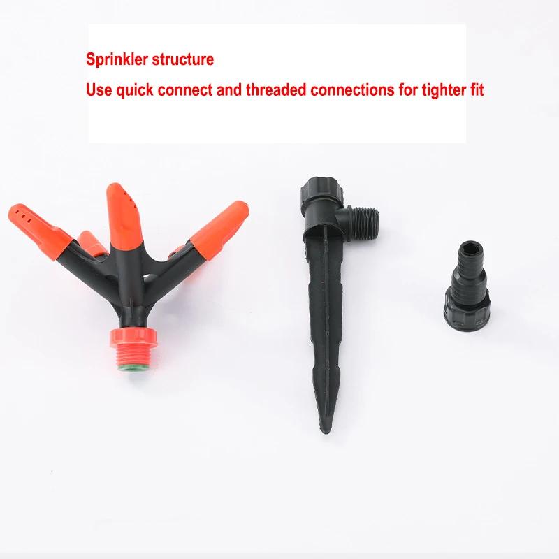 360° Rotating Pentagonal Sprinkler Automatic Spray Sprinkler Adapter Watering System for Watering Flowers Vegetables Garden Lawn Irrigation