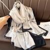 The new printing silk scarf spring and summer outside take sunscreen scarf beach towel thin section warm neck temperament versatile ladies