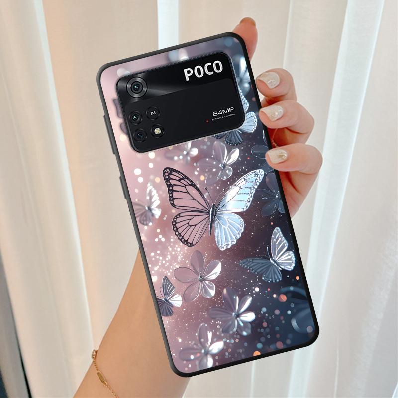 Kreative Cartoon Schmetterling Handyhülle Case für Xiaomi Poco F8 M3 M4 M7 Pro C75 F1 M5 C61 C50 C71 X3 X4 X5 X7 Pro F3