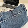 Vintage Denim Bag Women's Large Capacity Shoulder Bag Commuter Tote Bag