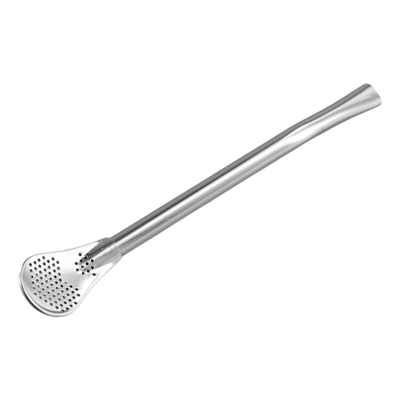 

ABUL-Stainless Steel Drinking Straw Filter Handmade Herb Mate Tea Light Bulb Gourd Washable Practical Tea Tools Bar Accessories срібний