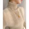 Autumn and Winter Turtleneck Knitted Sweater Women Fashion Solid Color Inner Sweaters Slim Fit Elegant Office Basic Knitwear Clothing