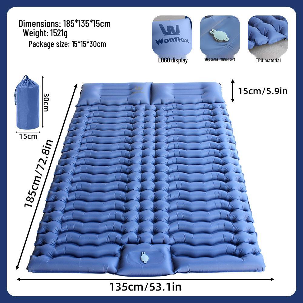 Portable Wide Inflatable Camping Mattress and Cushion